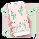 Скачать тема для клавиатуры Cute Cartoon Cactus (Полная) на Андроид