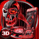 Скачать 3D Tech Blood Skull Theme (Открытая) на Андроид
